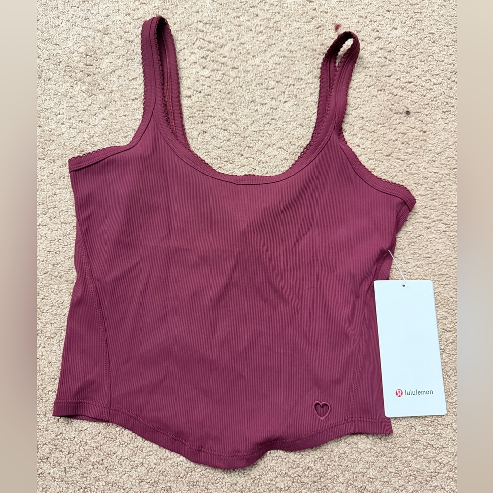 lululemon athletica Ribbed Tank Top in Burgundy - Picture 3 of 5